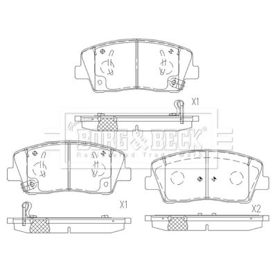 BBP2678 BORG & BECK Комплект тормозных колодок, дисковый тормоз