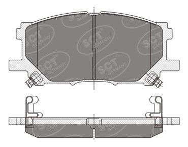 SP348PR SCT - MANNOL Комплект тормозных колодок, дисковый тормоз