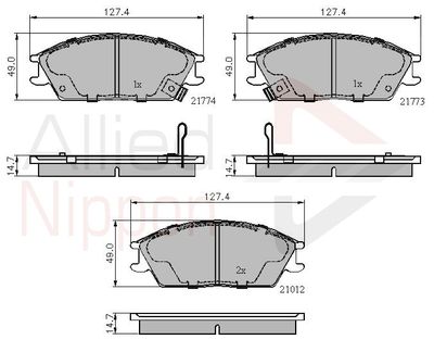 ADB3253 COMLINE Комплект тормозных колодок, дисковый тормоз