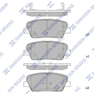 SP1247 Hi-Q Комплект тормозных колодок, дисковый тормоз