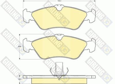 6112632 GIRLING Комплект тормозных колодок, дисковый тормоз