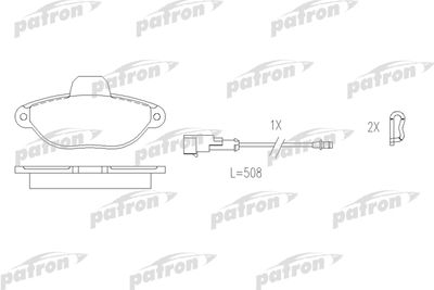 PBP925 PATRON Комплект тормозных колодок, дисковый тормоз