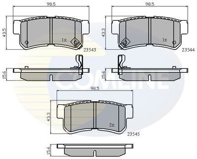 CBP31126 COMLINE Комплект тормозных колодок, дисковый тормоз