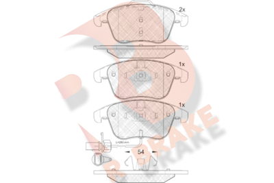 RB1864 R BRAKE Комплект тормозных колодок, дисковый тормоз