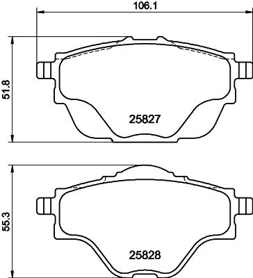 MDB3402 MINTEX Комплект тормозных колодок, дисковый тормоз