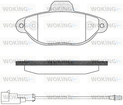P514322 WOKING Комплект тормозных колодок, дисковый тормоз
