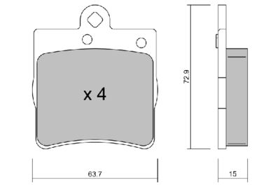 BPMB2007 AISIN Комплект тормозных колодок, дисковый тормоз