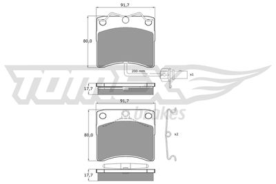 TX10641 TOMEX Brakes Комплект тормозных колодок, дисковый тормоз