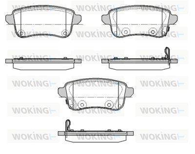 P1287302 WOKING Комплект тормозных колодок, дисковый тормоз