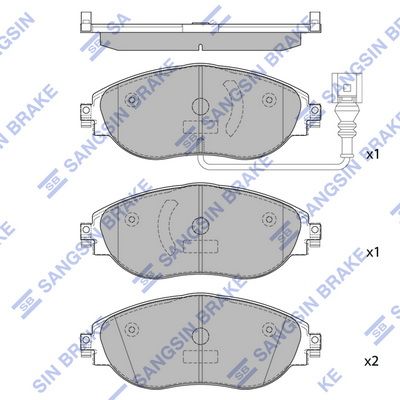 SP1698 Hi-Q Комплект тормозных колодок, дисковый тормоз