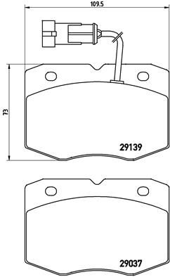 PA6019 BREMBO Комплект тормозных колодок, дисковый тормоз