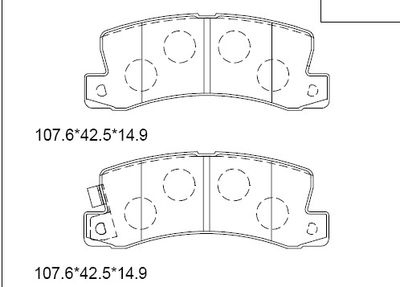 KD2732 ASIMCO Комплект тормозных колодок, дисковый тормоз