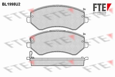 BL1998U2 FTE Комплект тормозных колодок, дисковый тормоз