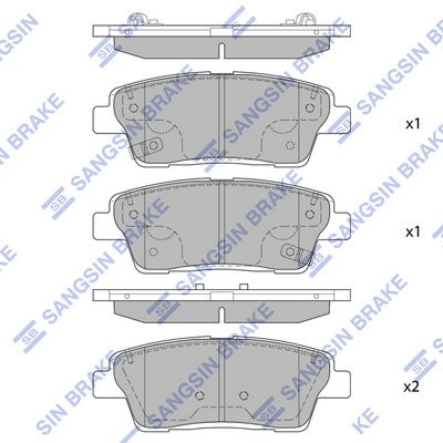 SP1546A Hi-Q Комплект тормозных колодок, дисковый тормоз