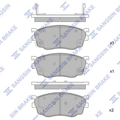 SP1529 Hi-Q Комплект тормозных колодок, дисковый тормоз