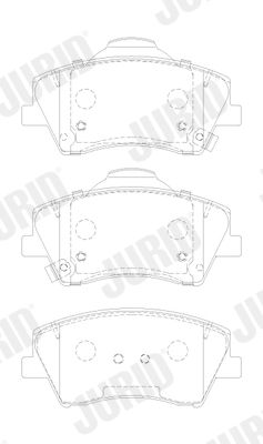 573911J JURID Комплект тормозных колодок, дисковый тормоз