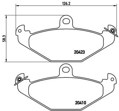 P68017 BREMBO Комплект тормозных колодок, дисковый тормоз