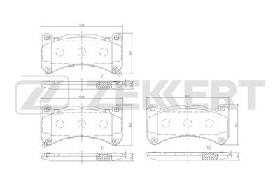 BS3051 ZEKKERT Комплект тормозных колодок, дисковый тормоз