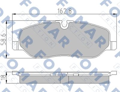 FO934881 FOMAR Friction Комплект тормозных колодок, дисковый тормоз