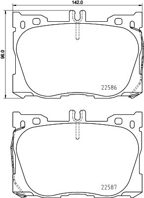 8DB355031701 HELLA Комплект тормозных колодок, дисковый тормоз