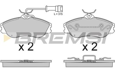 BP2478 BREMSI Комплект тормозных колодок, дисковый тормоз