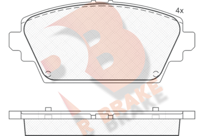 RB1581 R BRAKE Комплект тормозных колодок, дисковый тормоз