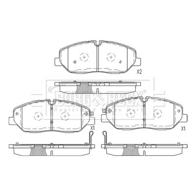 BBP2624 BORG & BECK Комплект тормозных колодок, дисковый тормоз