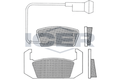 180210 ICER Комплект тормозных колодок, дисковый тормоз