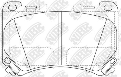 PN11002 NiBK Комплект тормозных колодок, дисковый тормоз