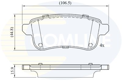 CBP02776 COMLINE Комплект тормозных колодок, дисковый тормоз