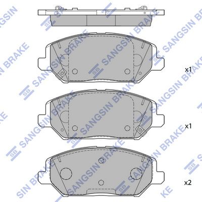 SP4242 Hi-Q Комплект тормозных колодок, дисковый тормоз