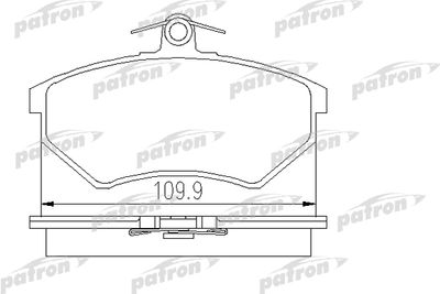 PBP774 PATRON Комплект тормозных колодок, дисковый тормоз