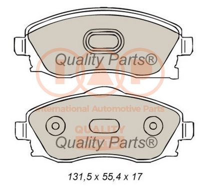 70409133 IAP QUALITY PARTS Комплект тормозных колодок, дисковый тормоз