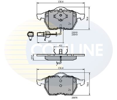 CBP11025 COMLINE Комплект тормозных колодок, дисковый тормоз