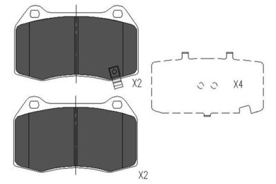 KBP6561 KAVO PARTS Комплект тормозных колодок, дисковый тормоз