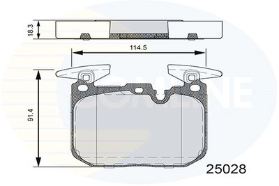 CBP06110 COMLINE Комплект тормозных колодок, дисковый тормоз