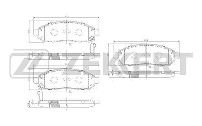 BS1226 ZEKKERT Комплект тормозных колодок, дисковый тормоз