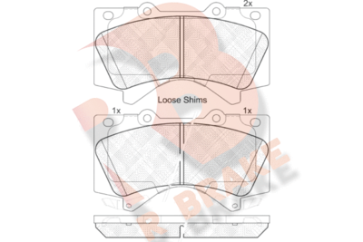 RB1874 R BRAKE Комплект тормозных колодок, дисковый тормоз