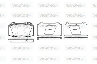 P669300 WOKING Комплект тормозных колодок, дисковый тормоз