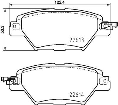 8DB355036521 HELLA PAGID Комплект тормозных колодок, дисковый тормоз