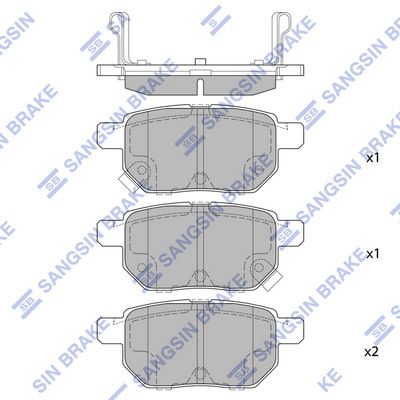 SP2094 Hi-Q Комплект тормозных колодок, дисковый тормоз