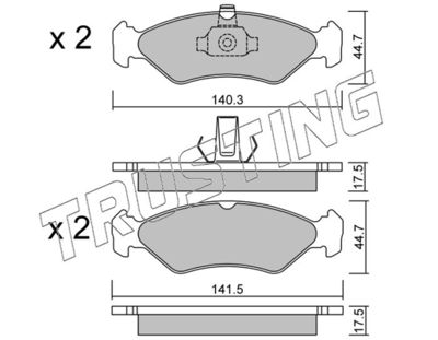 0900 TRUSTING Комплект тормозных колодок, дисковый тормоз