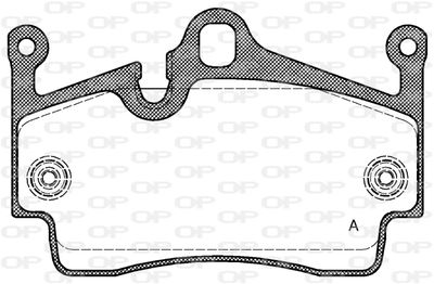 BPA119100 OPEN PARTS Комплект тормозных колодок, дисковый тормоз