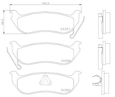 P37009 BREMBO Комплект тормозных колодок, дисковый тормоз