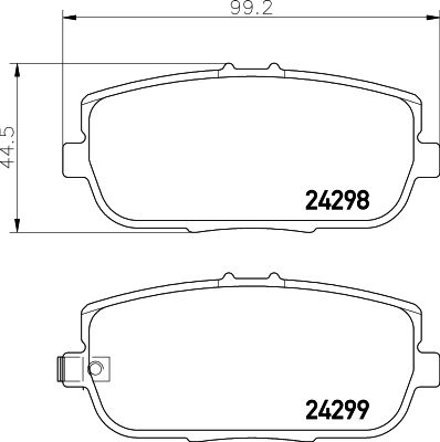 8DB355037071 HELLA Комплект тормозных колодок, дисковый тормоз