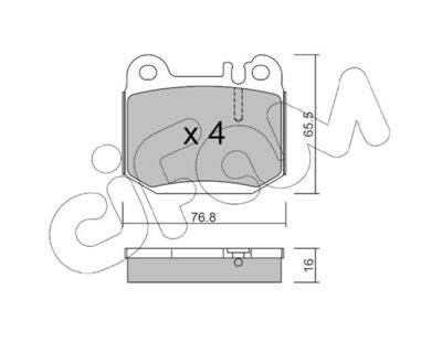 8225640 CIFAM Комплект тормозных колодок, дисковый тормоз