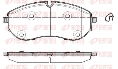 185700 REMSA Комплект тормозных колодок, дисковый тормоз