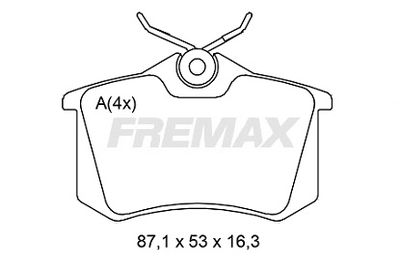 FBP2597 FREMAX Комплект тормозных колодок, дисковый тормоз