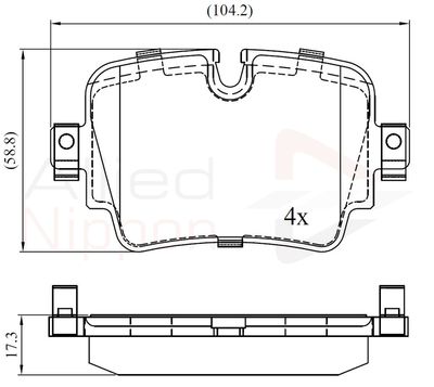 ADB02454 COMLINE Комплект тормозных колодок, дисковый тормоз