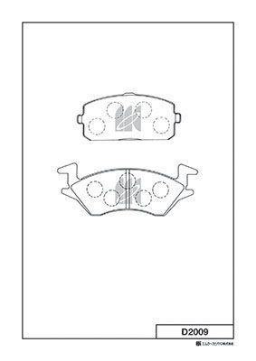 D2009 MK Kashiyama Комплект тормозных колодок, дисковый тормоз